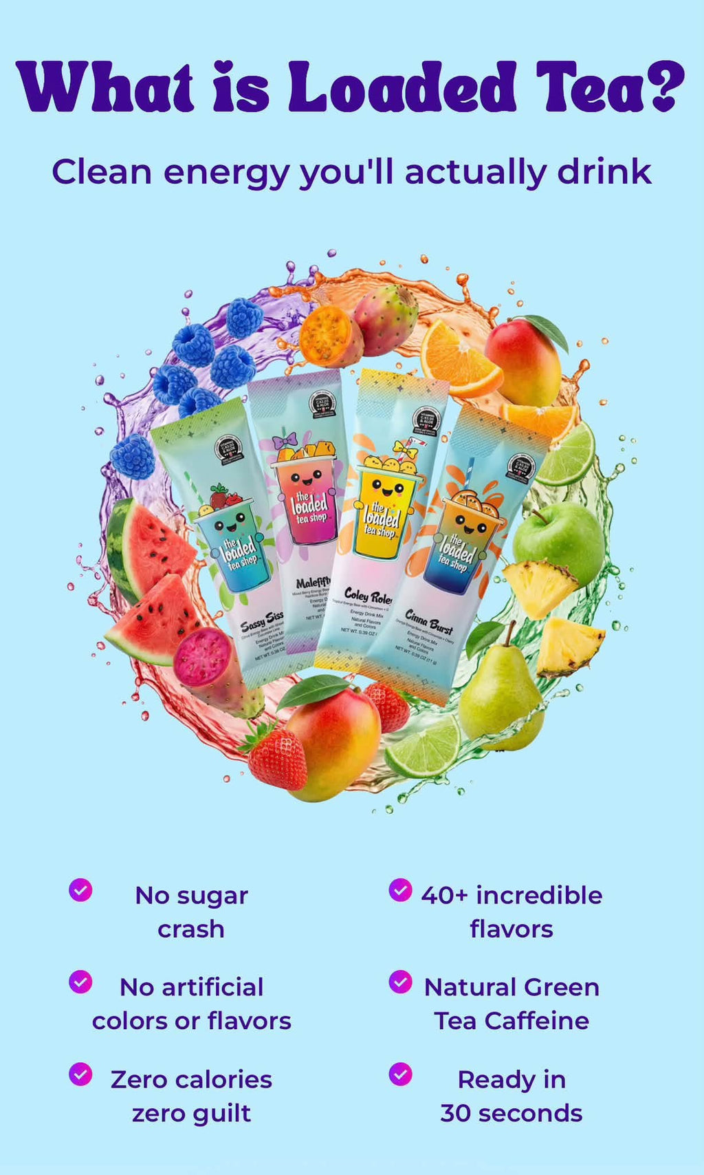 Strawberry Kiss loaded tea collagen + protein energy drink mix packet – photo 5