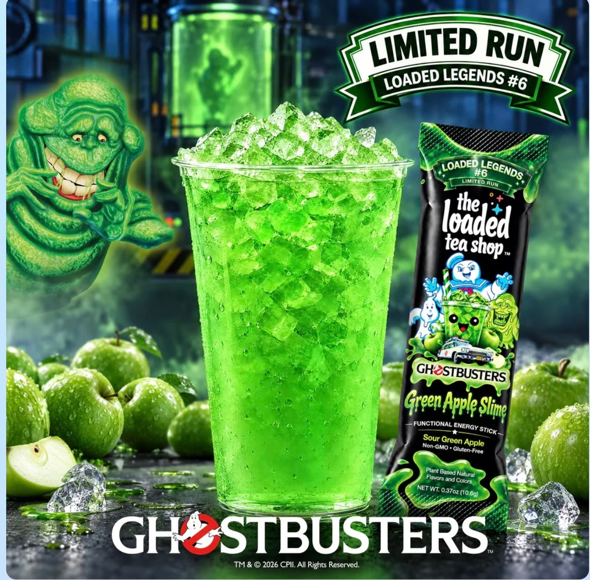 Sour Green Apple limited edition loaded tea mix packet
