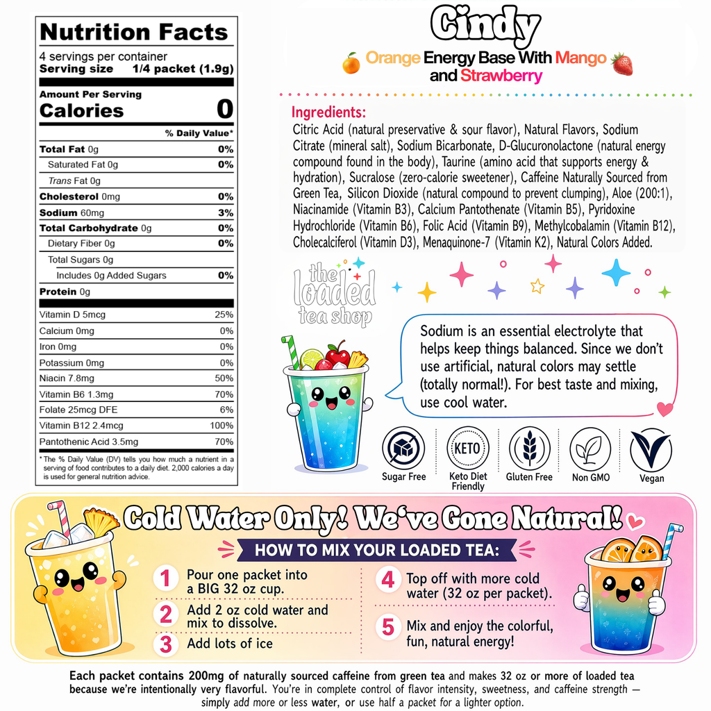 Cindy loaded tea
