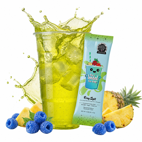 Frog Spit loaded tea collagen + protein energy drink mix packet