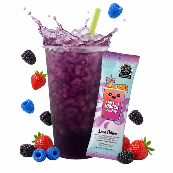 Love Potion loaded tea collagen + protein energy drink mix packet